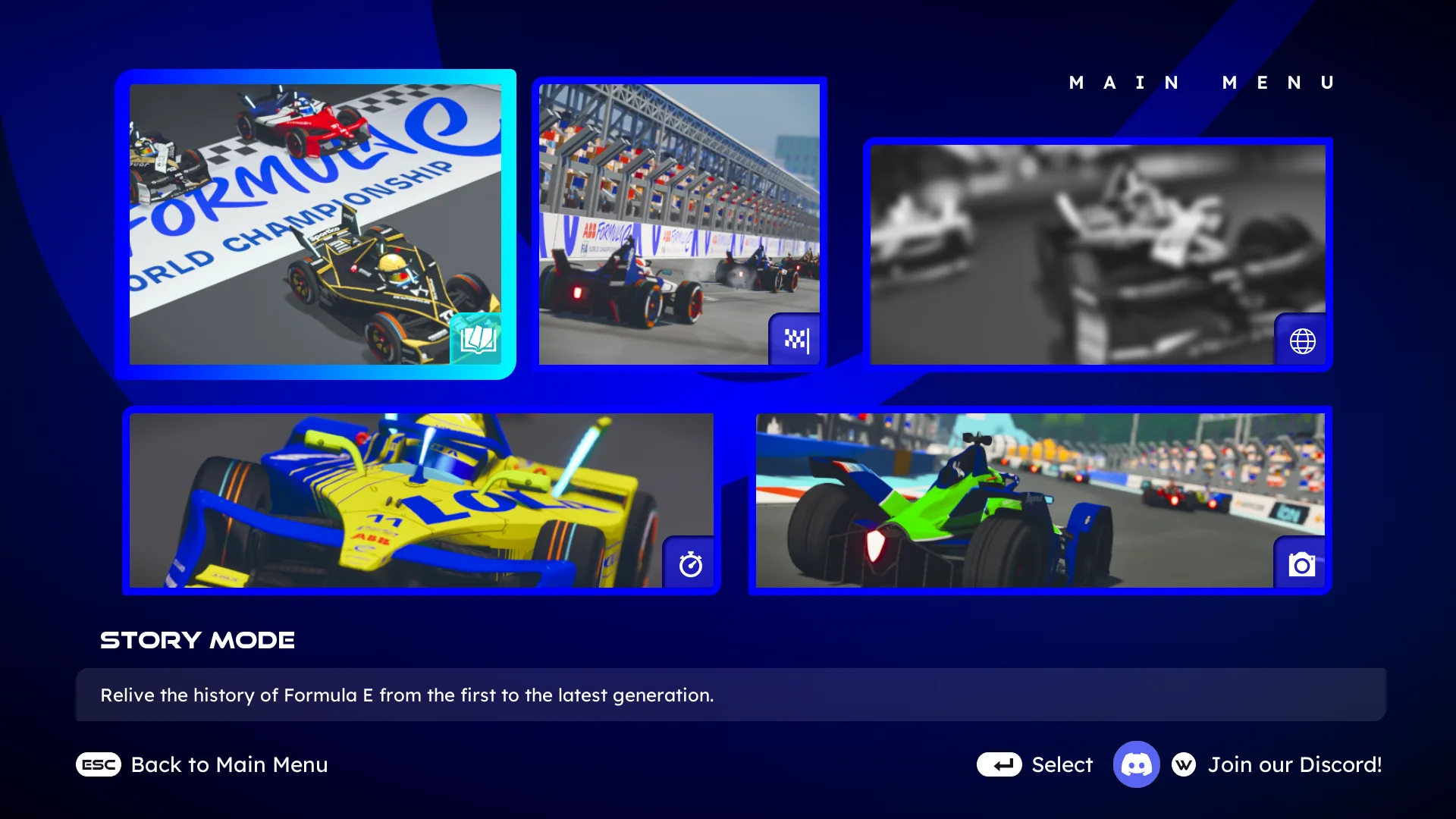 Formula E menu 1