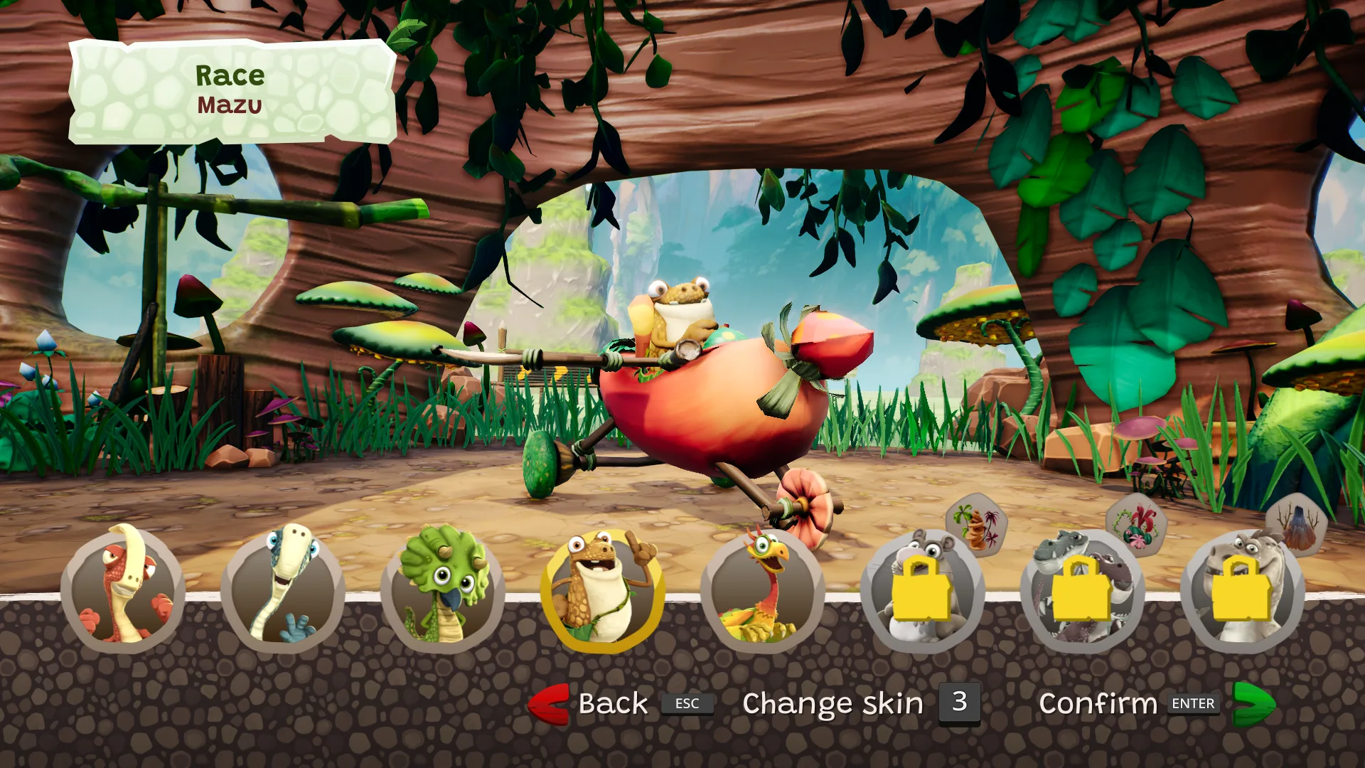 Character selection