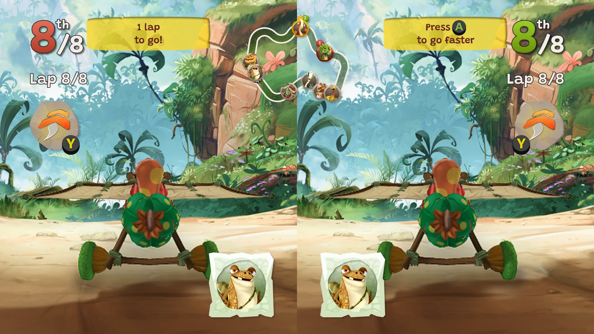 Two Players split-screen HUD